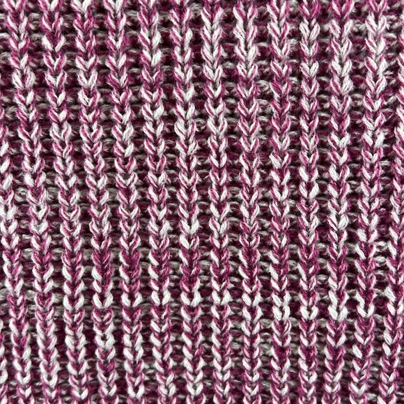 Stitches & Stripes / Stitch Fix Knit Scarf 72”x16” Pink/Rust/Gray Fringed NWT - Picture 4 of 6